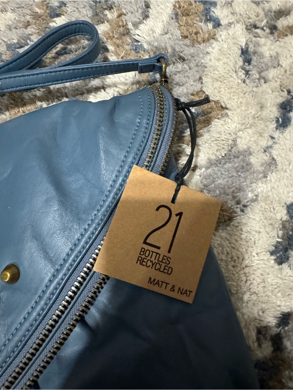 ✅🩷 $5 items for $25 Minimum. Matt & Nat Teal Blue Envelope Crossbody with Stud D - Picture 3 of 14